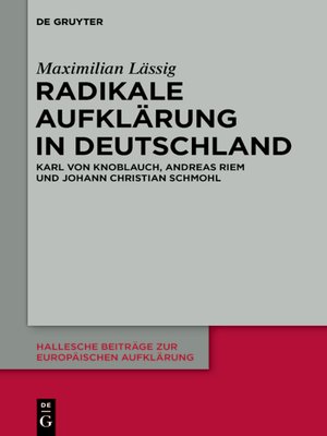 cover image of Radikale Aufklärung in Deutschland